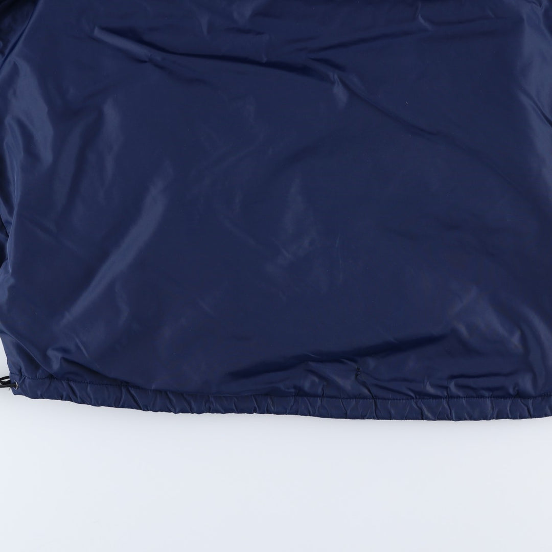 90s-00'S Adidas back logo padded hoodie puffer jacket, men's size XL (approx.) Nylon navy blue type Vintage Second Hand