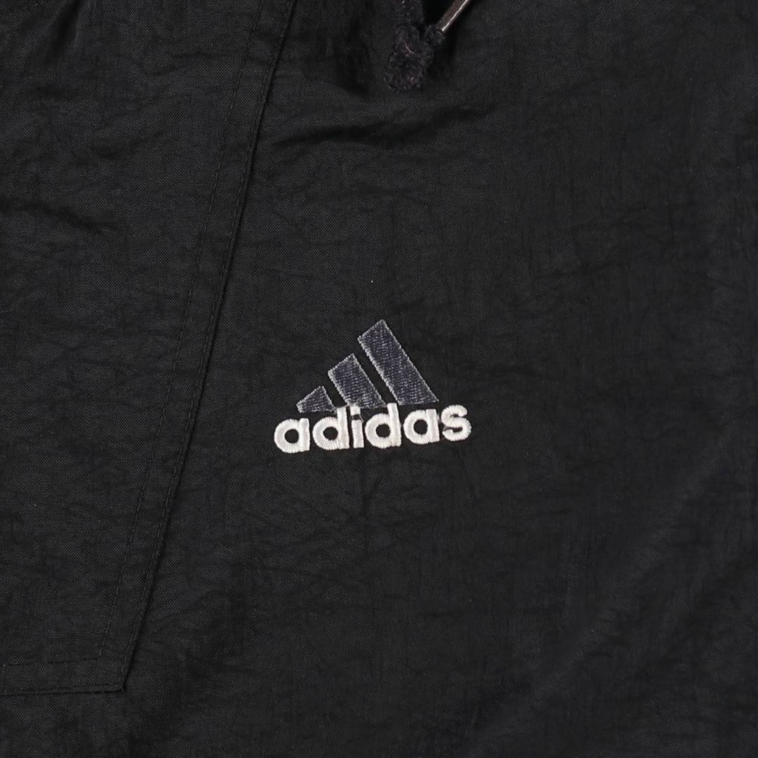 90s-00'S Adidas padded hoodie/puffer jacket, men's size L (approx.) Nylon black type Vintage Second Hand