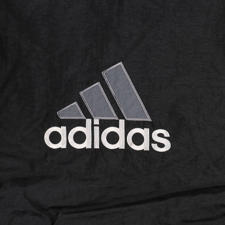 90s-00'S Adidas padded hoodie/puffer jacket, men's size L (approx.) Nylon black type Vintage Second Hand