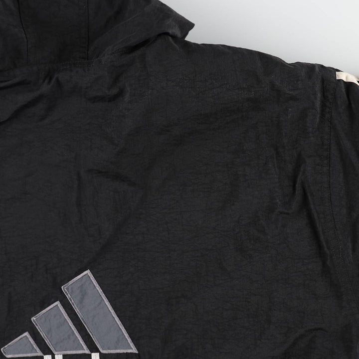 90s-00'S Adidas padded hoodie/puffer jacket, men's size L (approx.) Nylon black type Vintage Second Hand