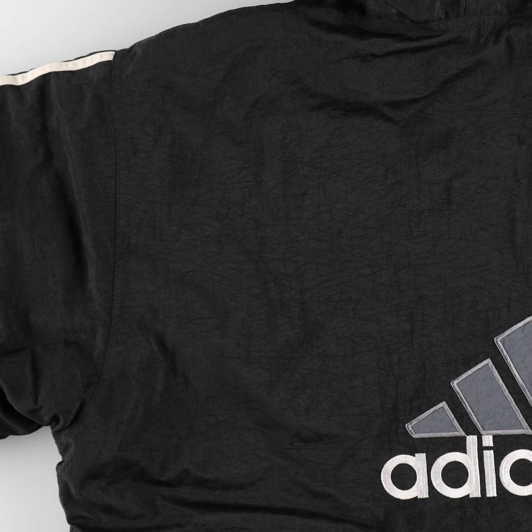 90s-00'S Adidas padded hoodie/puffer jacket, men's size L (approx.) Nylon black type Vintage Second Hand