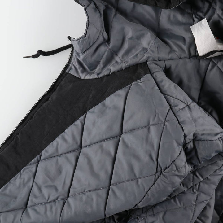90s-00'S Adidas padded hoodie/puffer jacket, men's size L (approx.) Nylon black type Vintage Second Hand