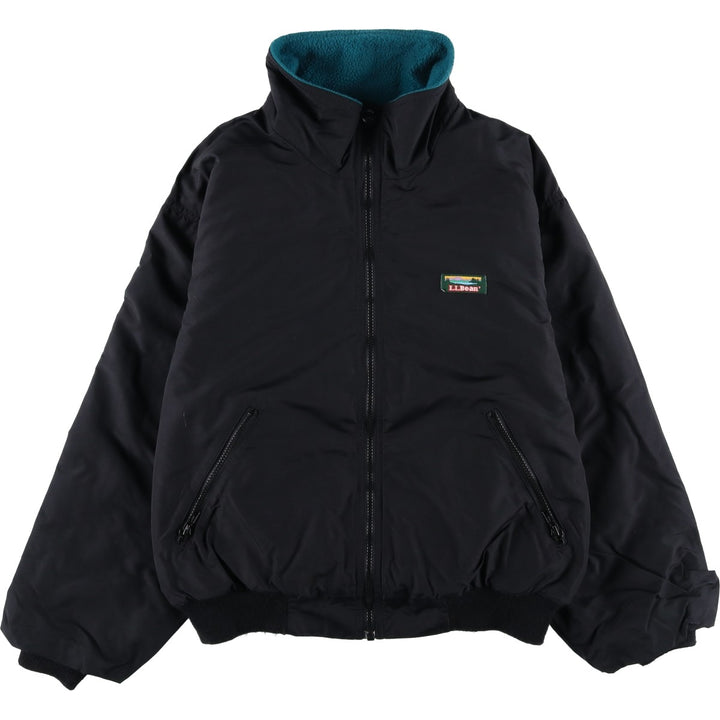 90'S LL Bean padded puffer jacket, made in USA, men's size L equivalent, vintage. unclear black type Vintage Second Hand