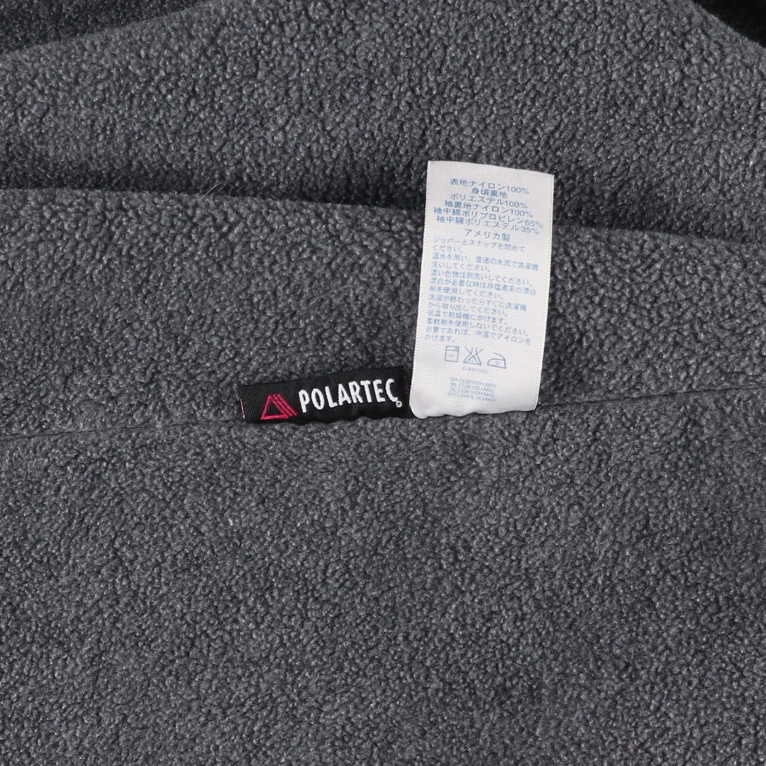 80s-90'S Lands' End padded puffer jacket, made in USA, men's size M equivalent. Nylon dark green Vintage Second Hand