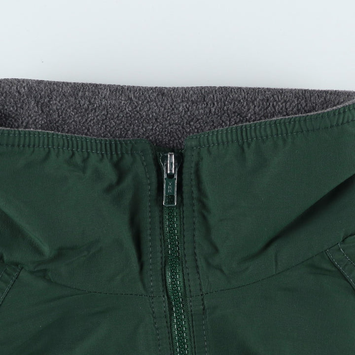 80s-90'S Lands' End padded puffer jacket, made in USA, men's size M equivalent. Nylon dark green Vintage Second Hand