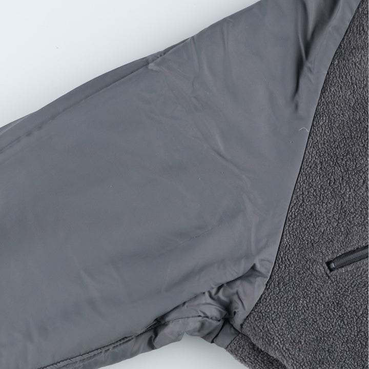 80s-90'S Lands' End padded puffer jacket, made in USA, men's size M equivalent. Nylon dark green Vintage Second Hand