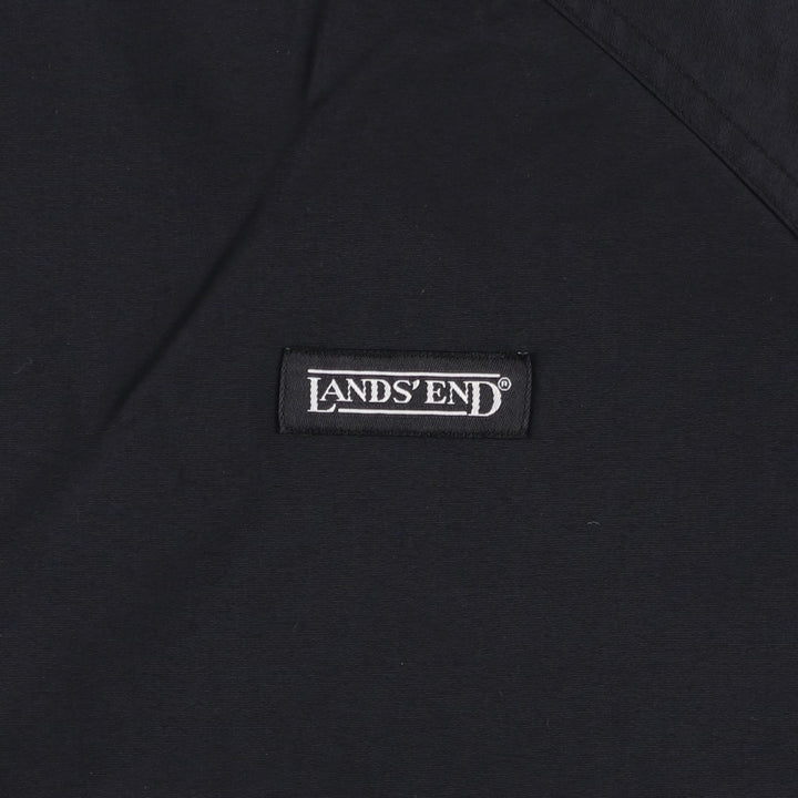 80s-90'S Lands' End nylon jacket, men's size XL (approx.) Nylon black type Vintage Second Hand