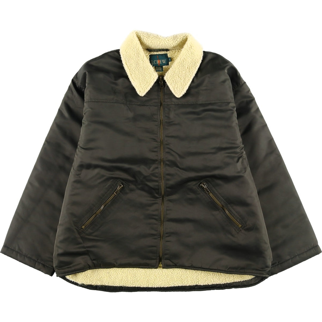 90'S J.Crew nylon jacket, men's size XL (approx.) Nylon Khaki type sage green Vintage Second Hand