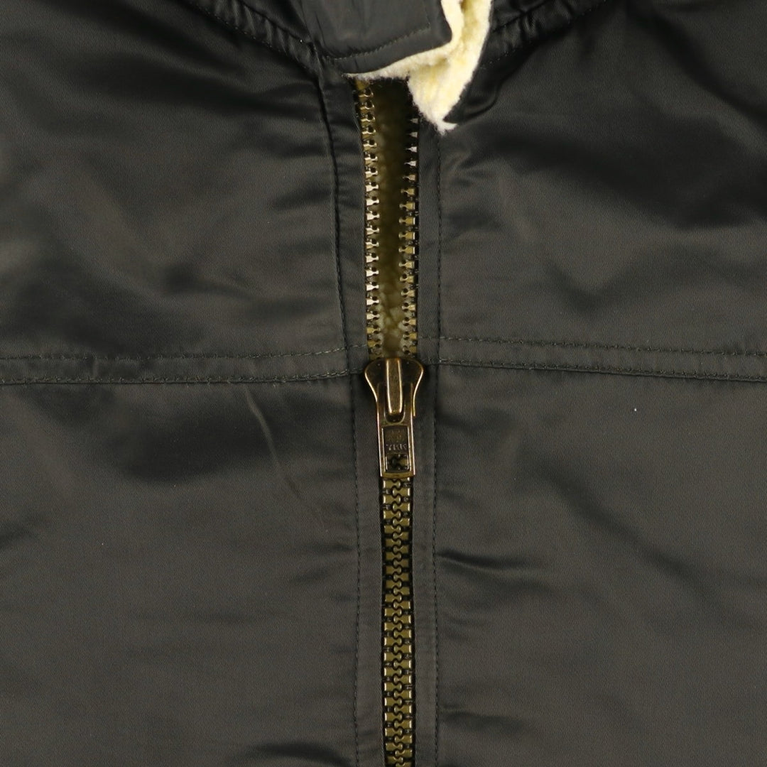 90'S J.Crew nylon jacket, men's size XL (approx.) Nylon Khaki type sage green Vintage Second Hand