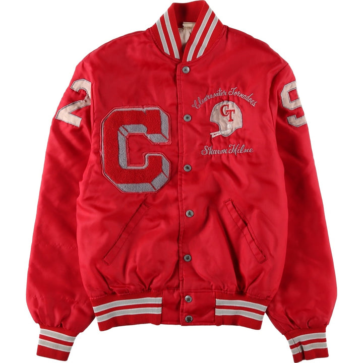Padded varsity jacket/award jacket, men's size M (approx.), vintage style. unclear red type Vintage Second Hand