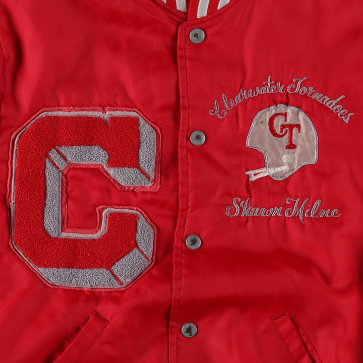 Padded varsity jacket/award jacket, men's size M (approx.), vintage style. unclear red type Vintage Second Hand