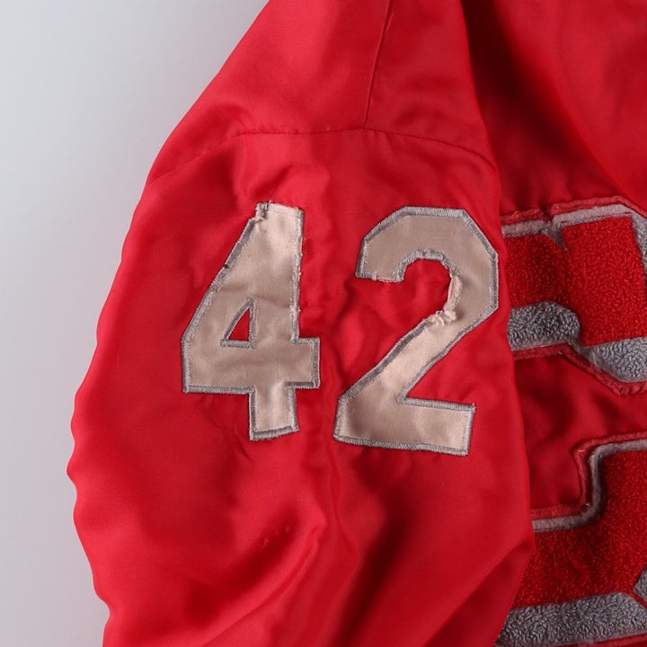 Padded varsity jacket/award jacket, men's size M (approx.), vintage style. unclear red type Vintage Second Hand