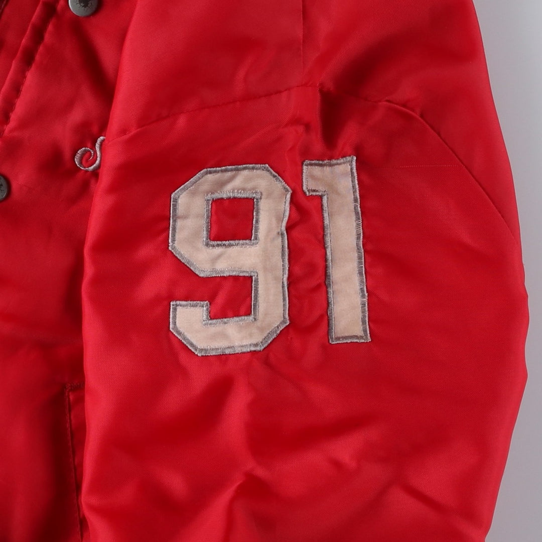 Padded varsity jacket/award jacket, men's size M (approx.), vintage style. unclear red type Vintage Second Hand