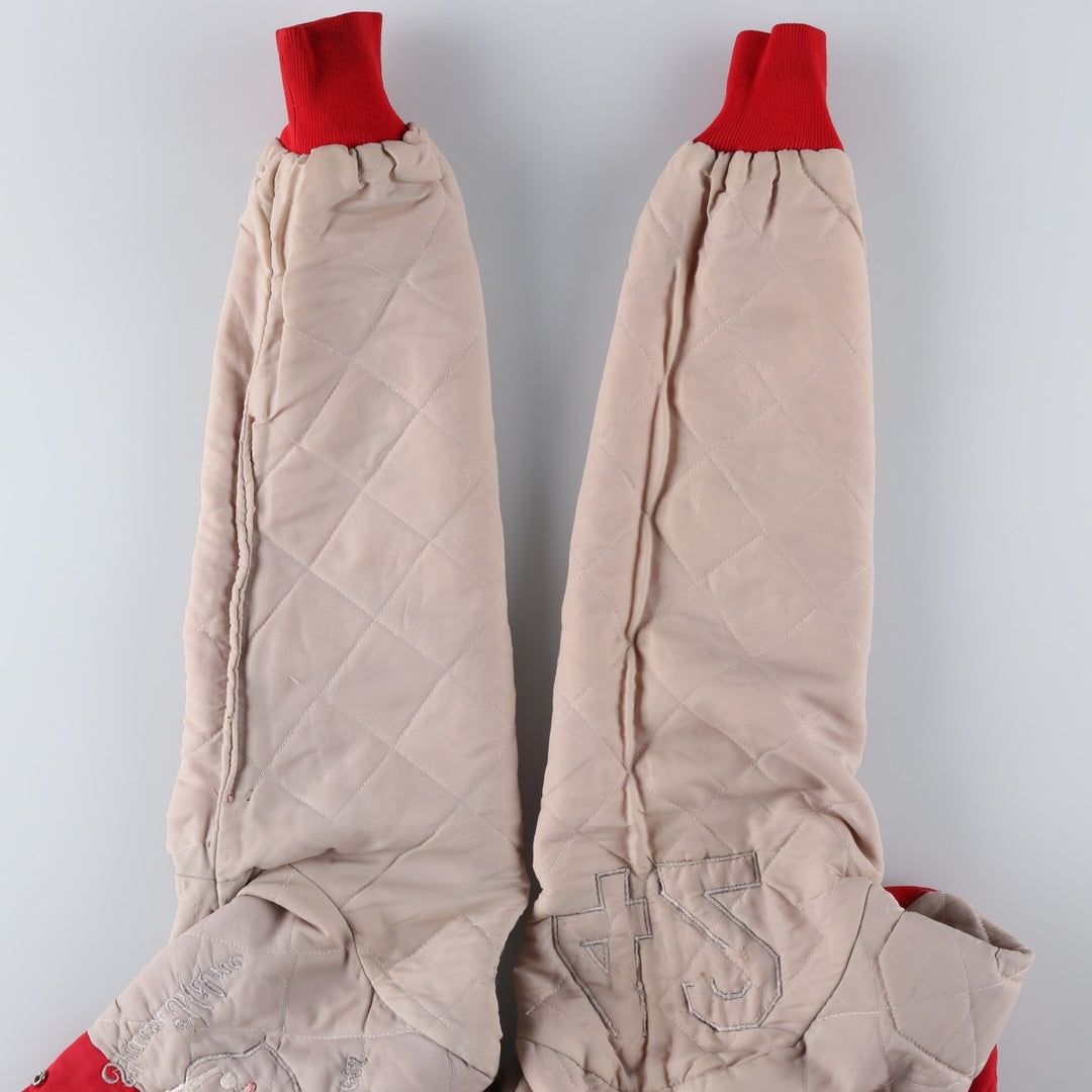 Padded varsity jacket/award jacket, men's size M (approx.), vintage style. unclear red type Vintage Second Hand