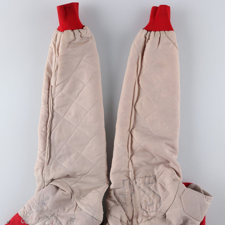 Padded varsity jacket/award jacket, men's size M (approx.), vintage style. unclear red type Vintage Second Hand
