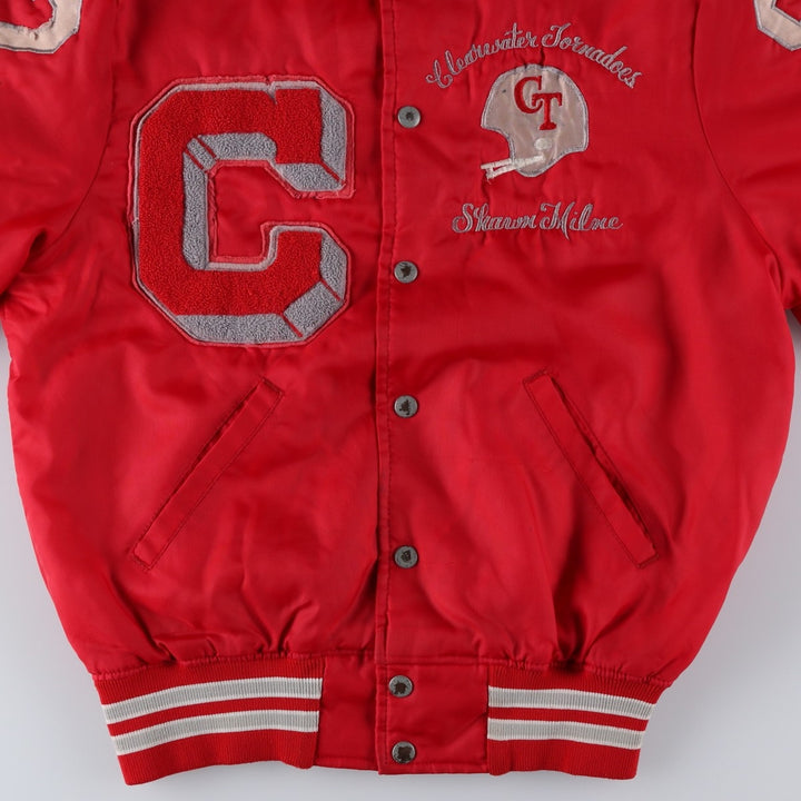 Padded varsity jacket/award jacket, men's size M (approx.), vintage style. unclear red type Vintage Second Hand