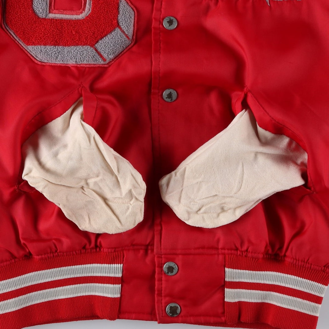 Padded varsity jacket/award jacket, men's size M (approx.), vintage style. unclear red type Vintage Second Hand