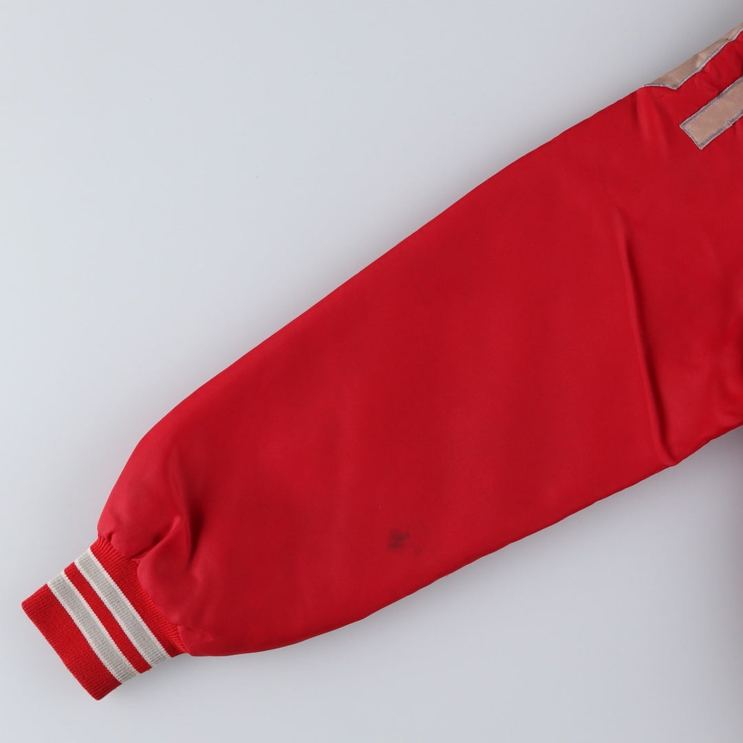 Padded varsity jacket/award jacket, men's size M (approx.), vintage style. unclear red type Vintage Second Hand