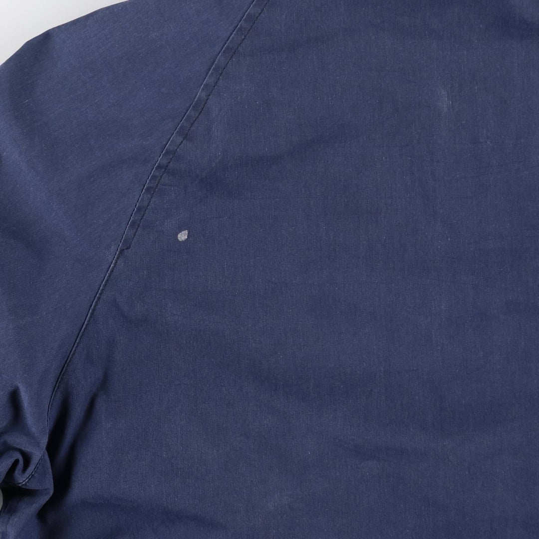 1980'S US Military Issue Utility Jacket, Made in USA, Size 40L (Men's L equivalent), Vintage polyester navy blue type Vintage Second Hand