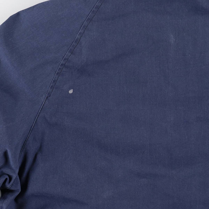 1980'S US Military Issue Utility Jacket, Made in USA, Size 40L (Men's L equivalent), Vintage polyester navy blue type Vintage Second Hand