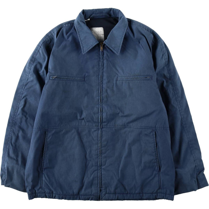 Genuine US military issue, 1990'S military utility jacket, made in USA, men's size L equivalent. polyester navy blue type Vintage Second Hand
