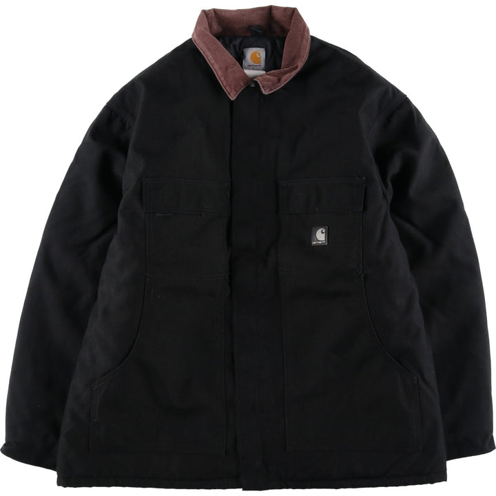 Carhartt padded traditional jacket, work jacket, men's size XXL equivalent. unclear black type Vintage Second Hand