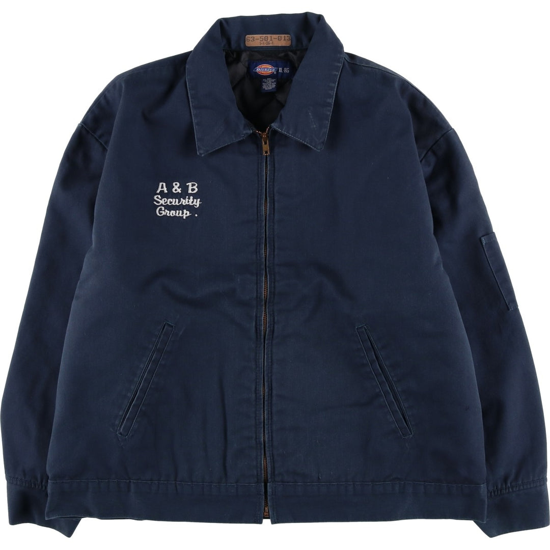 Dickies Eisenhower Jacket, padded work jacket, men's size XL polyester navy blue type Vintage Second Hand