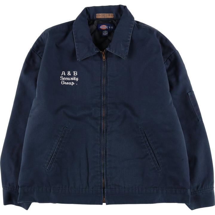 Dickies Eisenhower Jacket, padded work jacket, men's size XL polyester navy blue type Vintage Second Hand