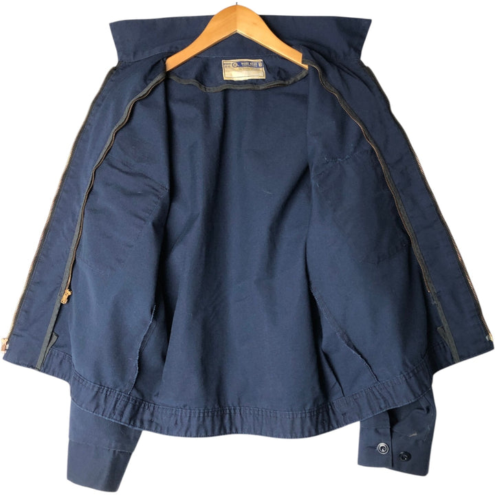 1960s-1970'S Workwear Work Jacket, Men's Size M (approx.), Vintage polyester navy blue type Vintage Second Hand