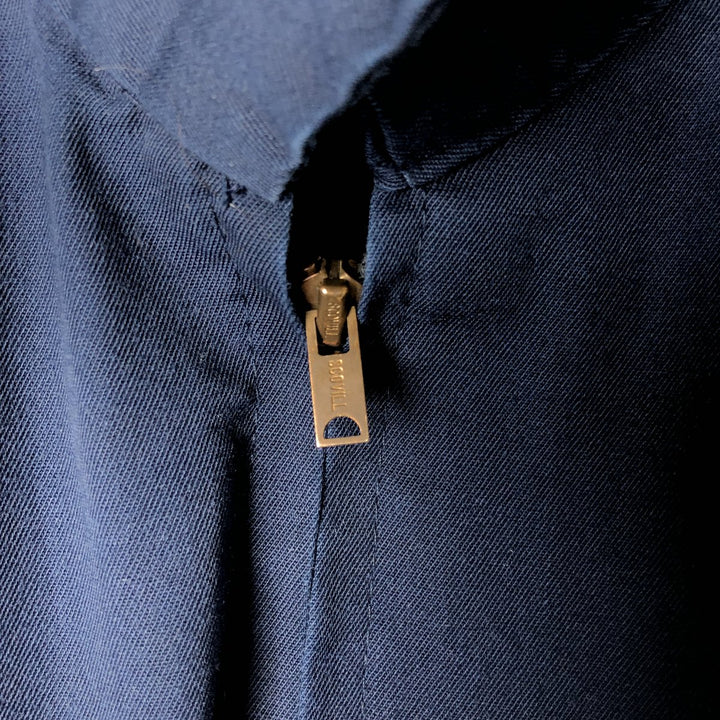 1960s-1970'S Workwear Work Jacket, Men's Size M (approx.), Vintage polyester navy blue type Vintage Second Hand