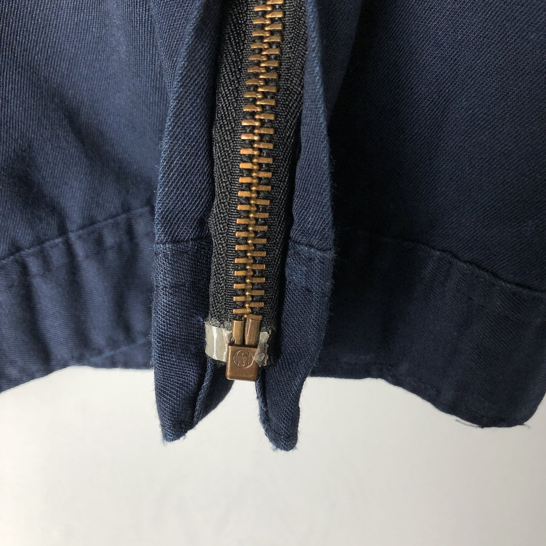 1960s-1970'S Workwear Work Jacket, Men's Size M (approx.), Vintage polyester navy blue type Vintage Second Hand