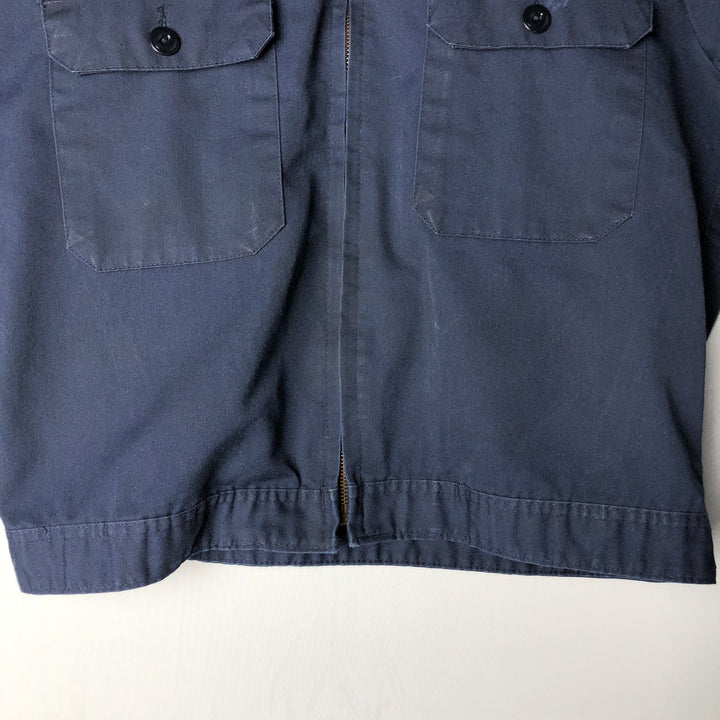 1960s-1970'S Workwear Work Jacket, Men's Size M (approx.), Vintage polyester navy blue type Vintage Second Hand