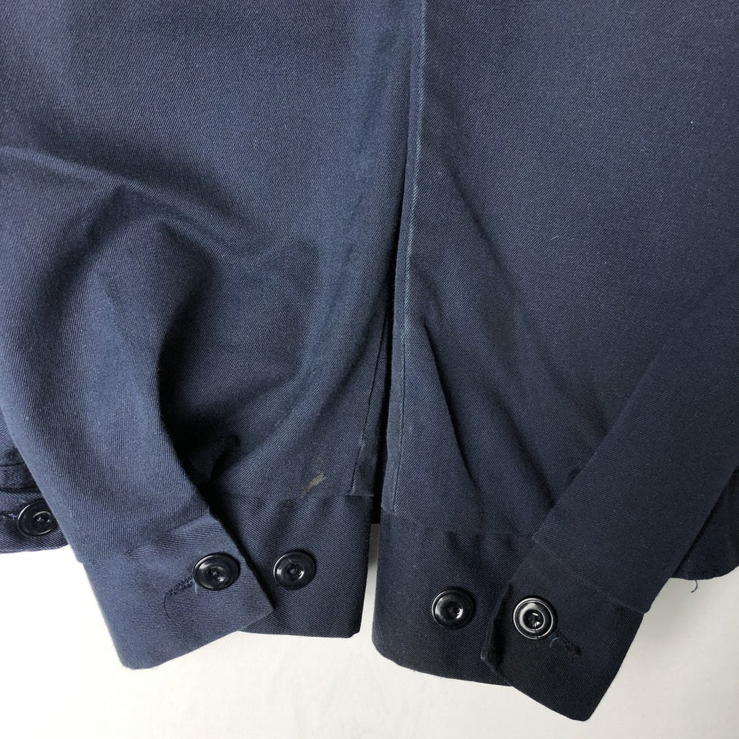 1960s-1970'S Workwear Work Jacket, Men's Size M (approx.), Vintage polyester navy blue type Vintage Second Hand