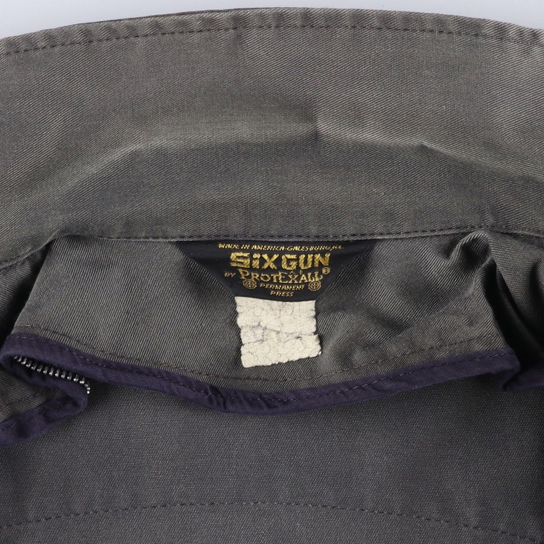 1970'S PROTEXALL SIXGUN Work Jacket, Made in USA, Men's Size L (Equivalent), Vintage unclear Khaki type Vintage Second Hand