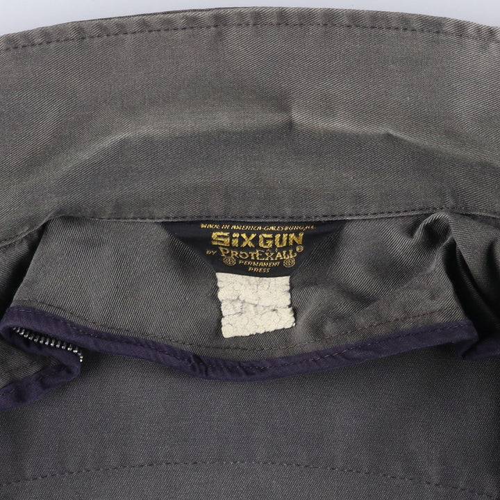 1970'S PROTEXALL SIXGUN Work Jacket, Made in USA, Men's Size L (Equivalent), Vintage unclear Khaki type Vintage Second Hand
