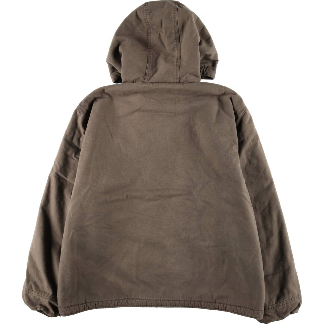Dickies padded duck canvas full-zip hoodie, men's size XXL. cotton brown type Vintage Second Hand