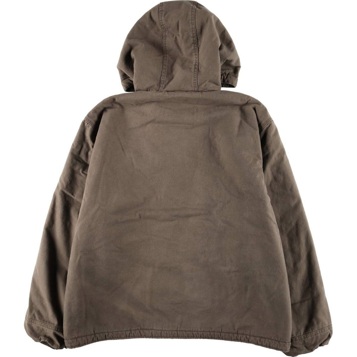 Dickies padded duck canvas full-zip hoodie, men's size XXL. cotton brown type Vintage Second Hand