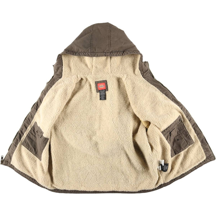 Dickies padded duck canvas full-zip hoodie, men's size XXL. cotton brown type Vintage Second Hand