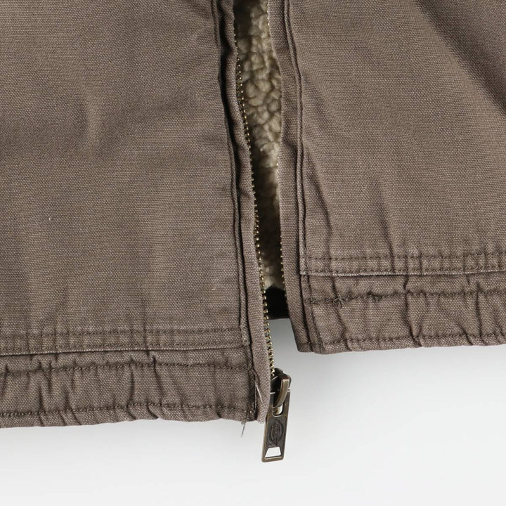 Dickies padded duck canvas full-zip hoodie, men's size XXL. cotton brown type Vintage Second Hand