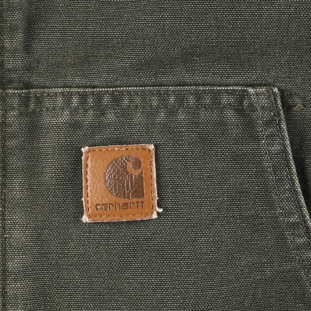 Carhartt Active Jacket, Padded Duck Full-Zip Hoodie, Men's XL cotton Khaki type Vintage Second Hand