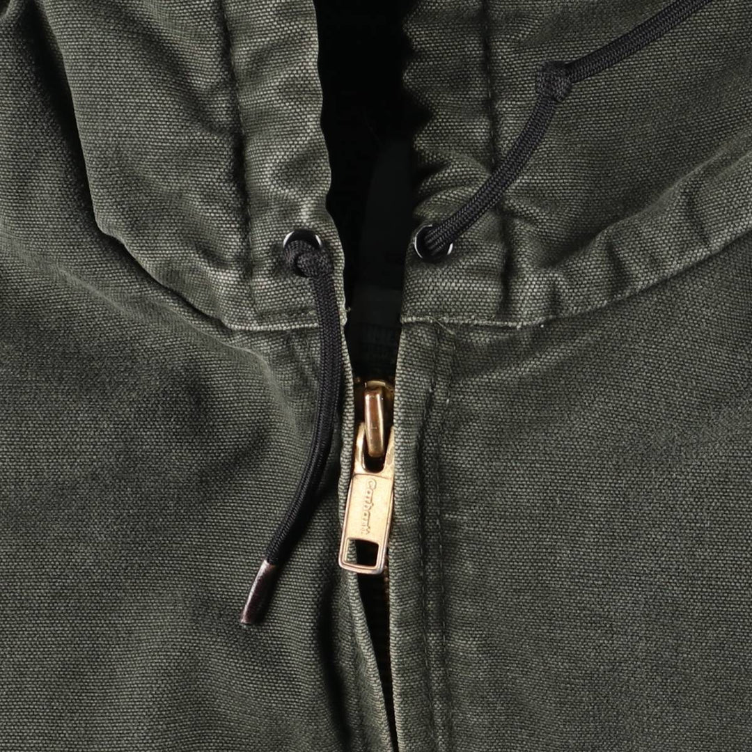 Carhartt Active Jacket, Padded Duck Full-Zip Hoodie, Men's XL cotton Khaki type Vintage Second Hand