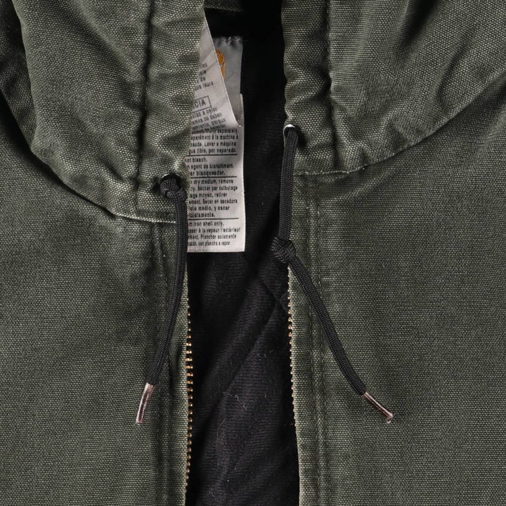 Carhartt Active Jacket, Padded Duck Full-Zip Hoodie, Men's XL cotton Khaki type Vintage Second Hand