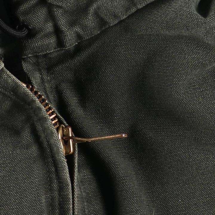 Carhartt Active Jacket, Padded Duck Full-Zip Hoodie, Men's XL cotton Khaki type Vintage Second Hand