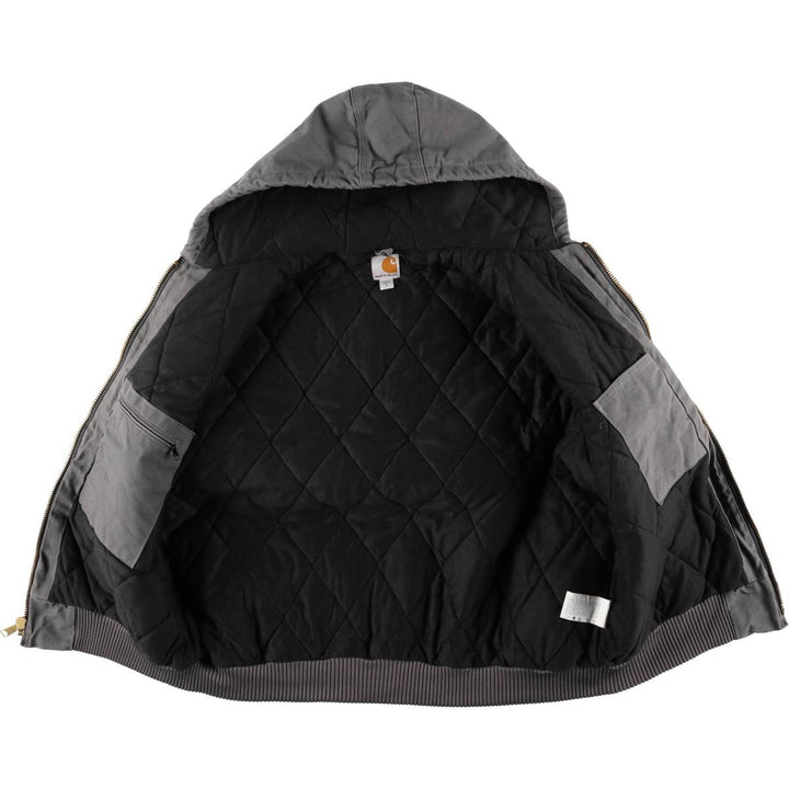 Carhartt Active Jacket, Padded Duck Full Zip Parka, Made in USA, Men's XL cotton gray type Vintage Second Hand