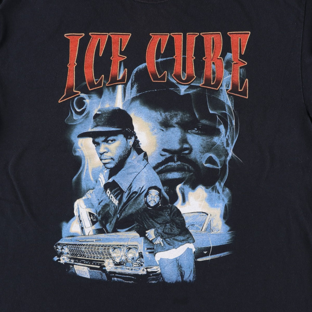 ICE CUBE Rap T-shirt, Men's XL size cotton black type Vintage Second Hand