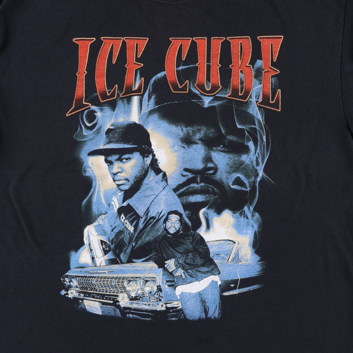ICE CUBE Rap T-shirt, Men's XL size cotton black type Vintage Second Hand