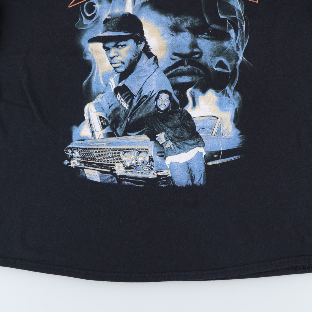ICE CUBE Rap T-shirt, Men's XL size cotton black type Vintage Second Hand