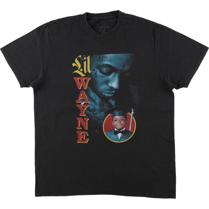 LIL WAYNE Rap T-shirt, Men's XL size cotton black type Vintage Second Hand