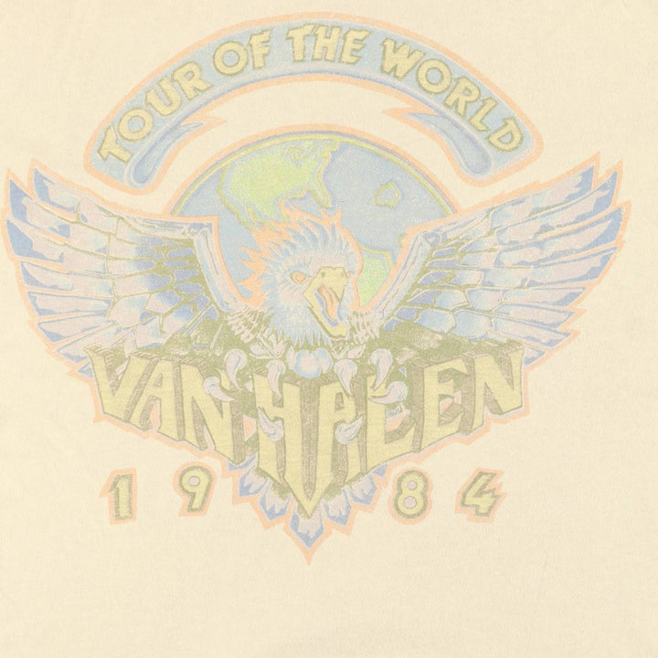 VAN HALEN band t-shirt, men's size XL. cotton yellow type Vintage Second Hand