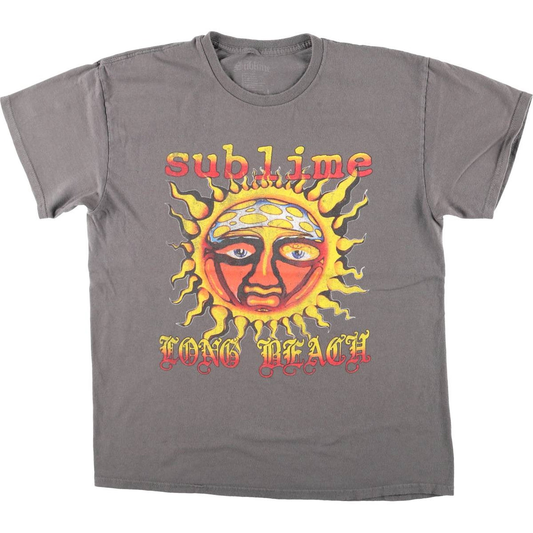 SUBLIME Band T-shirt, Men's L size cotton gray type Vintage Second Hand